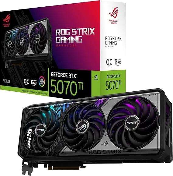 ASUS ROG Strix GeForce RTX 5070 Ti OC Edition 16GB GDDR7 Graphics Card (PCIe 5.0